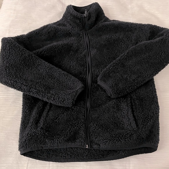 FOREVER21 black, soft, zip up cardigan - Picture 1 of 2